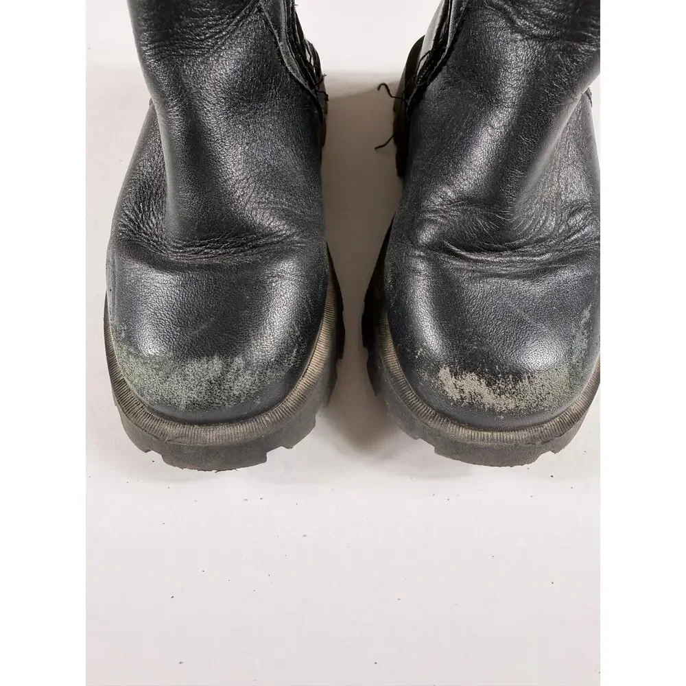 Zara Black Buckle Combat Ankle Boots Toddler Size 8 (EU 25)